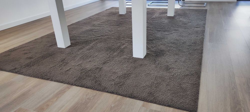 Carpete castanha com pêlo curto