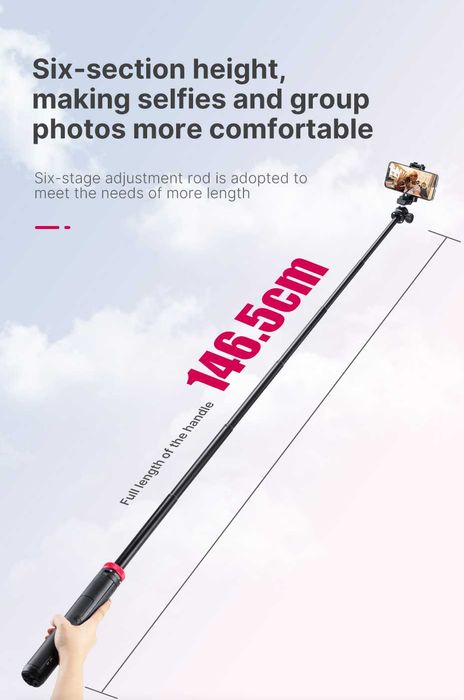 Kijek selfie statyw 148 cm do telefonu aparatu Ulanzi MT-44