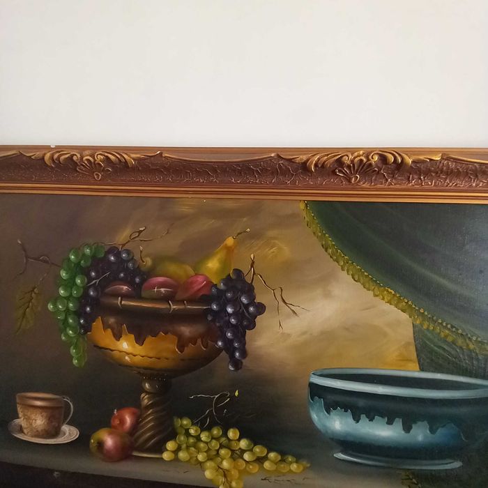 Pintura a óleo natureza morta