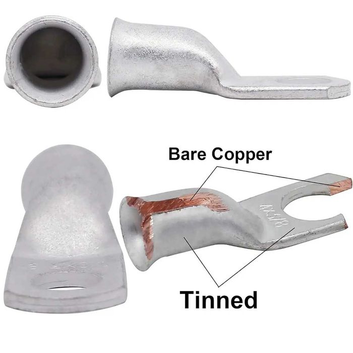 Клемма SC на кабель AWG медный луженый болтM6,M8мм, оловянное покрытие