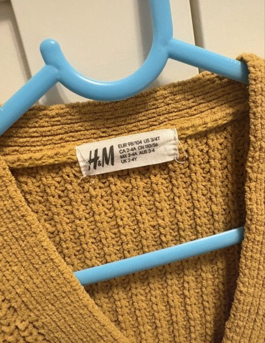 Sweter h&m 98/104 musztardowy