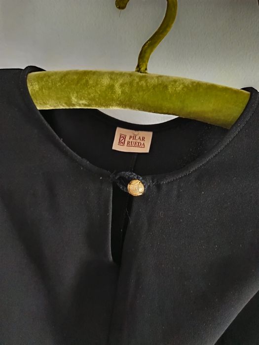 Blusa preta cerimónia "Pilar Rueda"