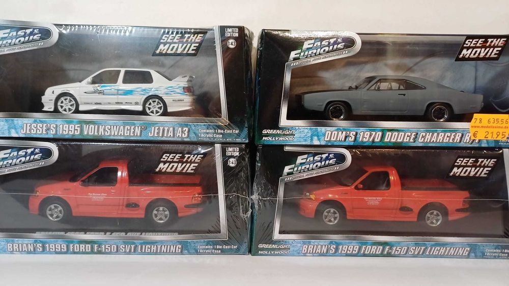 1/43 Fast Furious miniaturas