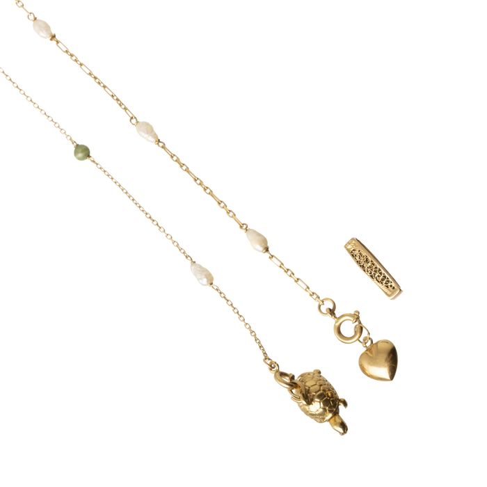 Joias - Duas pulseiras e fecho em ouro 18K