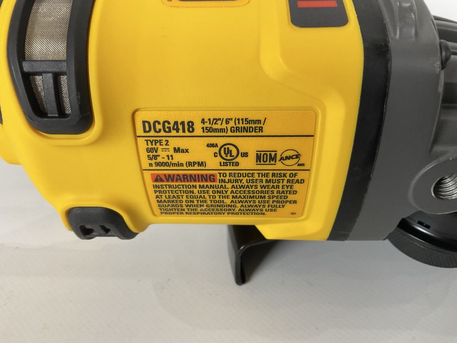 Аккумуляторная болгарка (УШМ, КШМ) DEWALT DCG418B FLEXVOLT 60V MAX Brushless 125-150 мм 2025 год