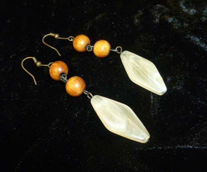 Длинные серьги в стиле этно бохо, дерево, Орифлейм