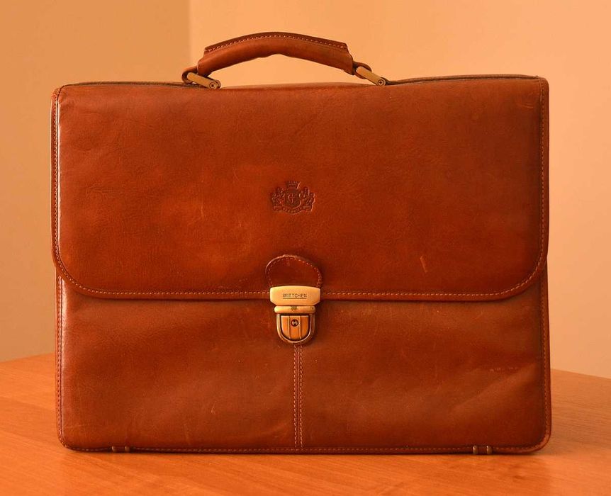 Teczka skórzana brązowa WITTCHEN używana