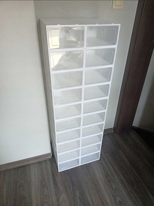 10 x Pudełka Na Buty Pojemnik Organizer Z Klapą