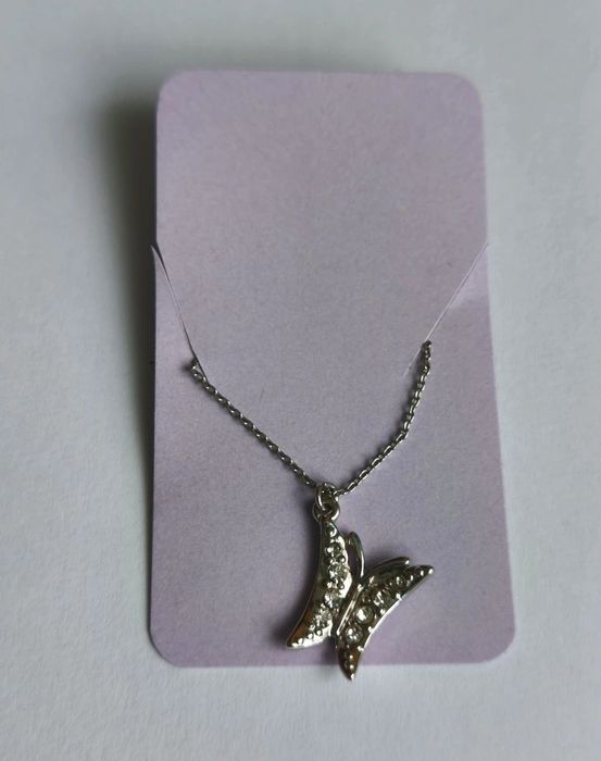 Naszyjnik Motyl-kolor srebrny-biżuteria