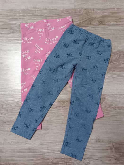 Legginsy dwie pary dla dziewczynki rozmiar 92