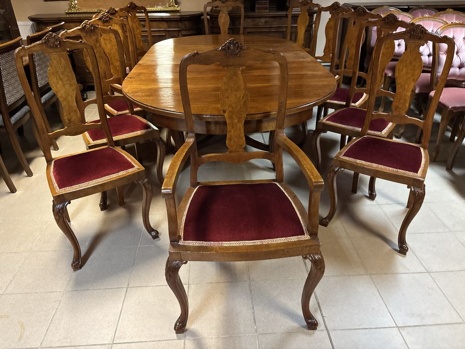 Stylowy Zestaw Stół 12 krzeseł ok 1930 rok meble stylowe sklep antyki