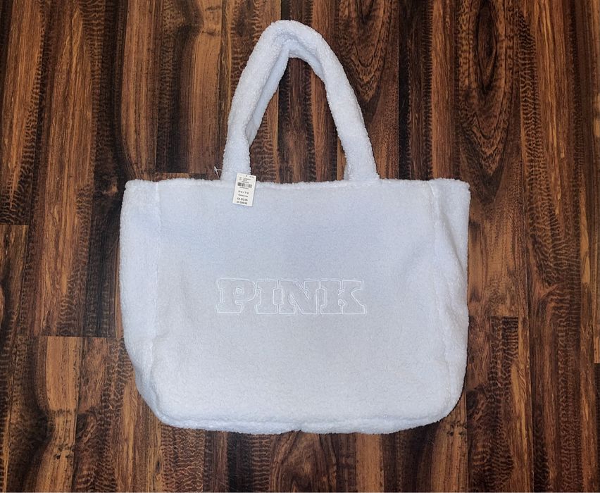 Сумка тедді Victoria’s Secret Pink tote bag шерпа