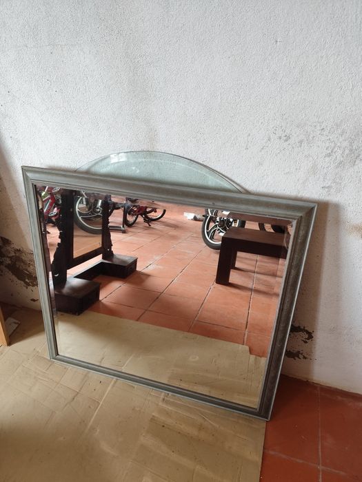 Espelho madeira verde