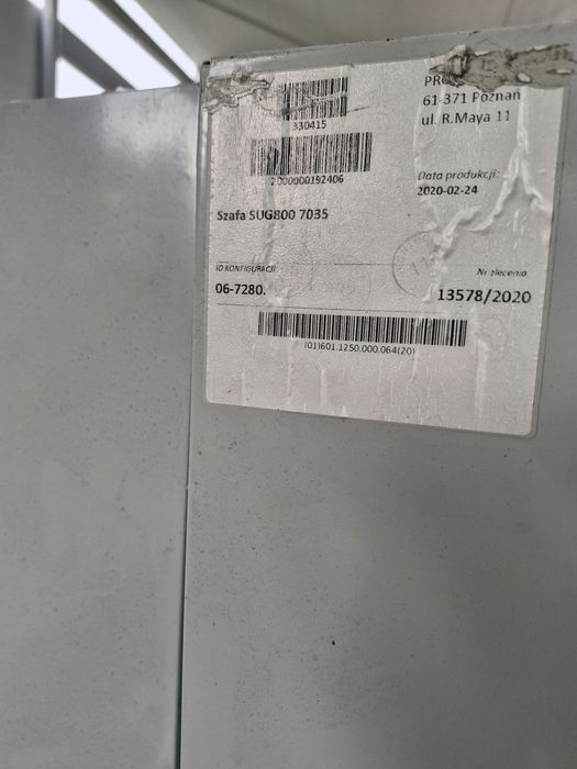 Szafa gospodarcza metalowa biurowa pracownicza BHP Socialna