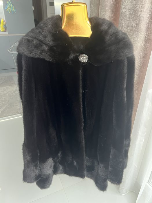 Норкова шуба манто великого розміру 48/52