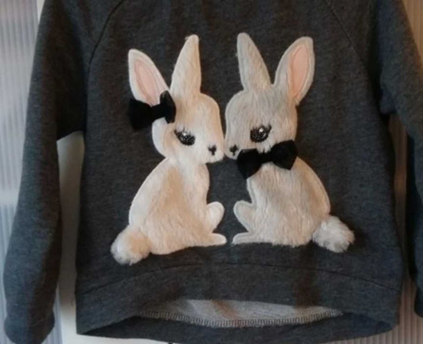 Bluza 3D Króliczki H&M 92