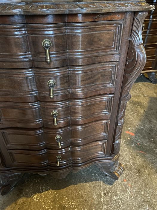 Cómoda mesa de cabeceira camiseiro madeira maciça 66x34x55