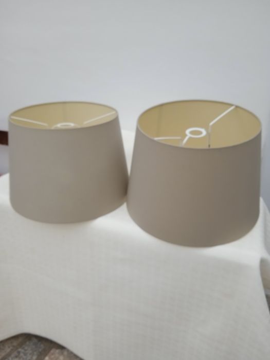 Abajur bege 45cm  diâmetro