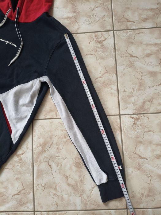 Оригінальне худі Champion Colorblock navy/red/grey розмір M