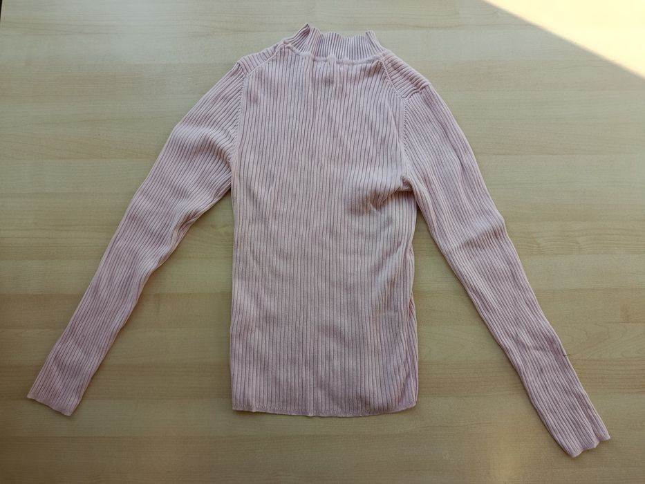 Top Manga Comprida Rosa XS | Pink Long Sleeve Ribbed Top XS