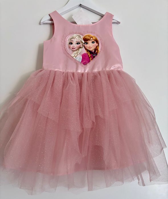 Elsa, Elza, Frozen, Kraina Lodu sukienka MEGA TIUL 98/104