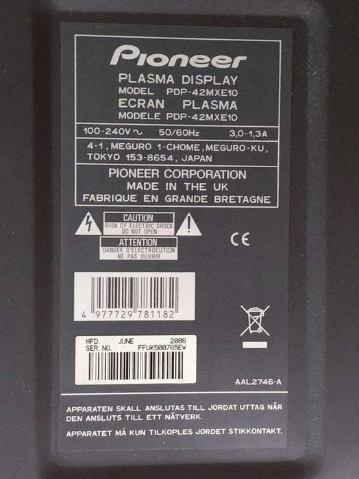 Monitor Plasma Pioneer Pro 42"