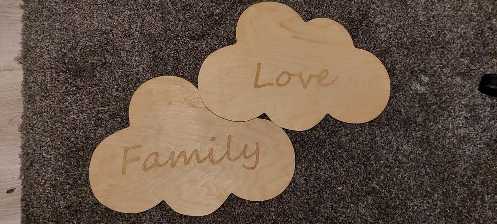 Chmurki ze sklejki love i family