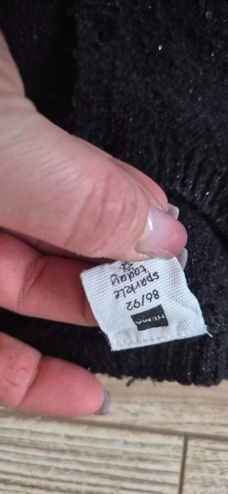 Sweterek czarny dla dziewczynki