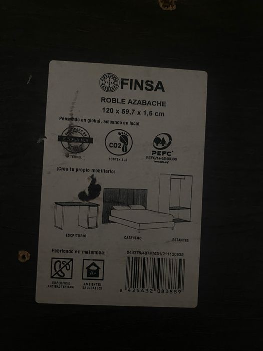 Tampo, preto 120x59cm