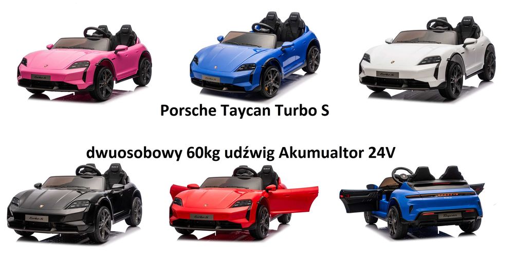 Porsche Taycan 60kg udźwig 2os.  Auto na akumulator Samochód Pojazd