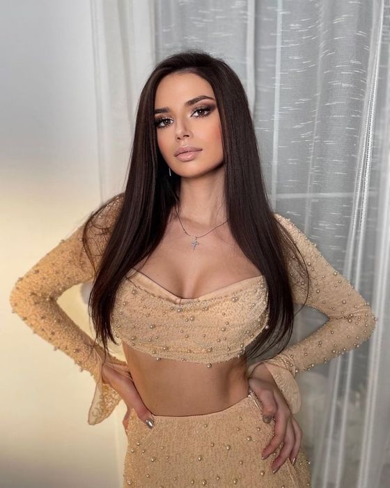Комплект набір костюм бісер перли бусини бежевий топ спідниця Oh Polly