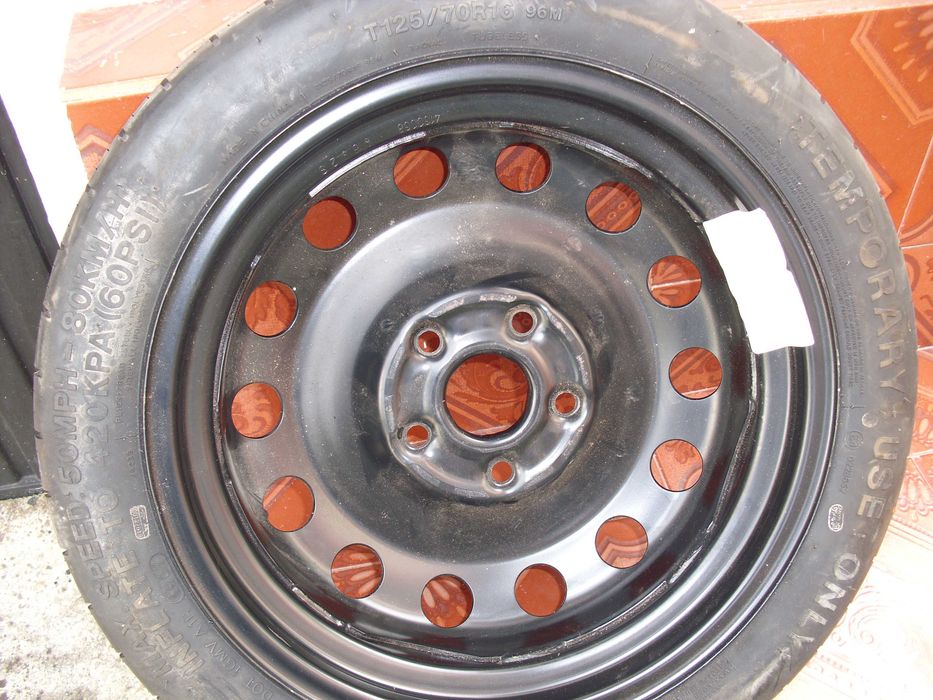 Roda fina de socorro T125/70R16 grupo volkswagen furação 5x112