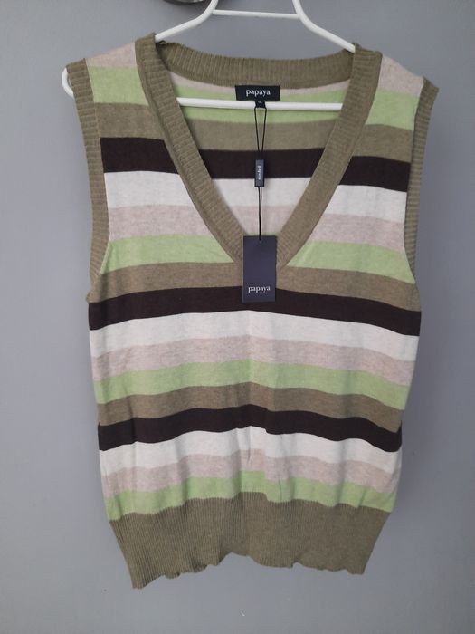 Kamizelka w paski NOWA 164-170cm rozmiar S/M