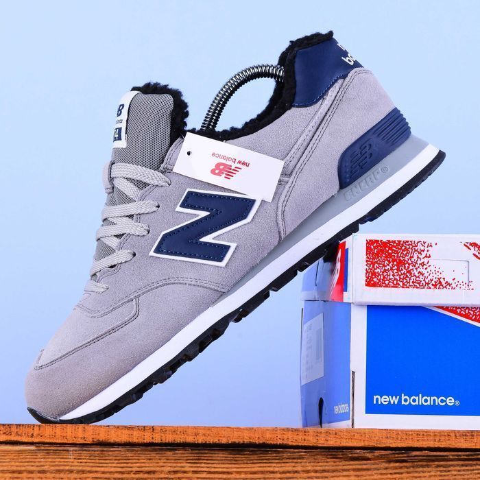 (2092) Розпродаж! Зимові кросівки New Balance 574 з хутром (43 45 46)