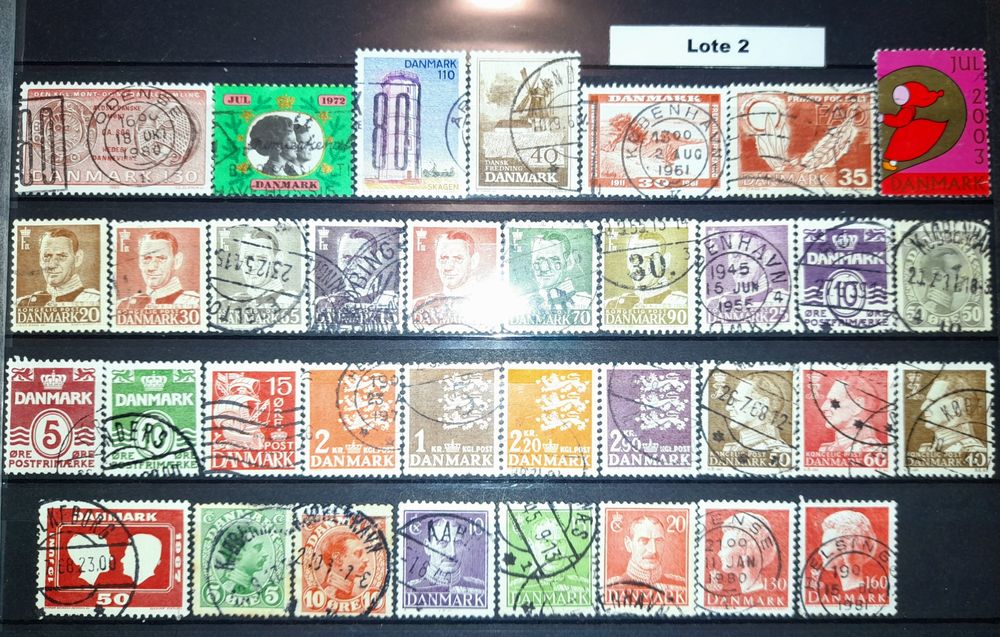 Vários Lotes - 35 Selos - Dinamarca / Holanda