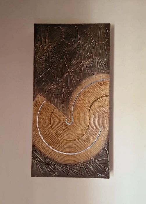 Conjunto de quadros pintado com folha de prata