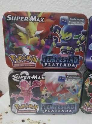 Conjunto 4 latas Pokémon “Tempestad Plateada” (idioma Espanhol)