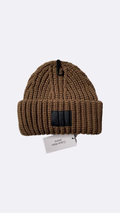 Новая зимняя шапка calvin klein ( ck ribbed knit beanie hat )с америки