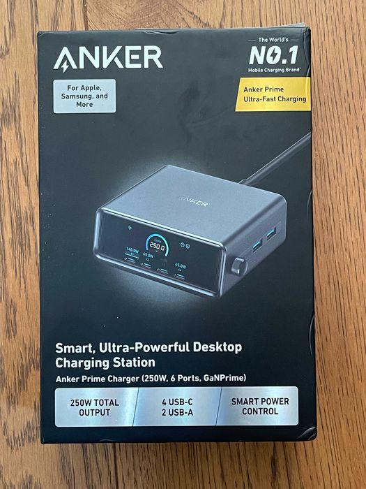 Ładowarka Anker Prime (250 W, 6 portów, GaNPrime)