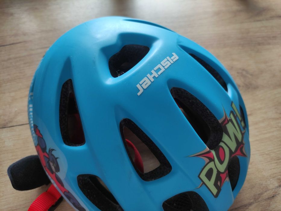 Kask rowerowy dziecięcy Fischer COSMO S/M regulowany Super Man