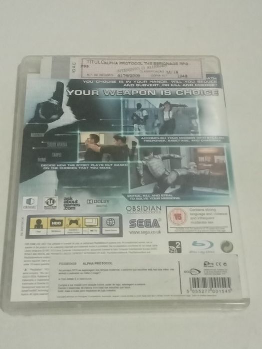 Alpha Protocol Game for PlayStation 364741081894913123