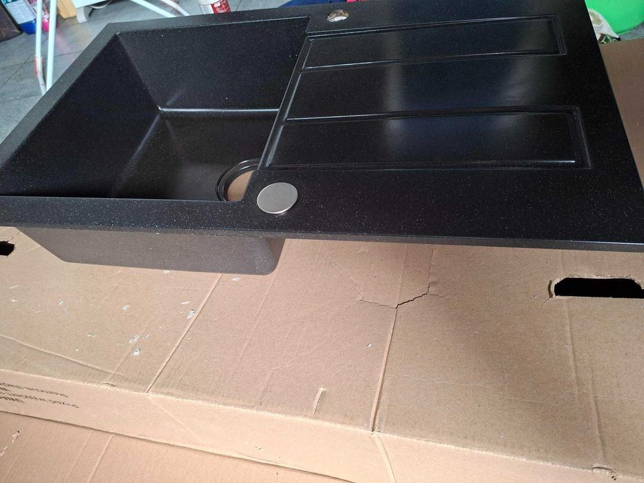 Zlewozmywak, zlew granitowy czarny