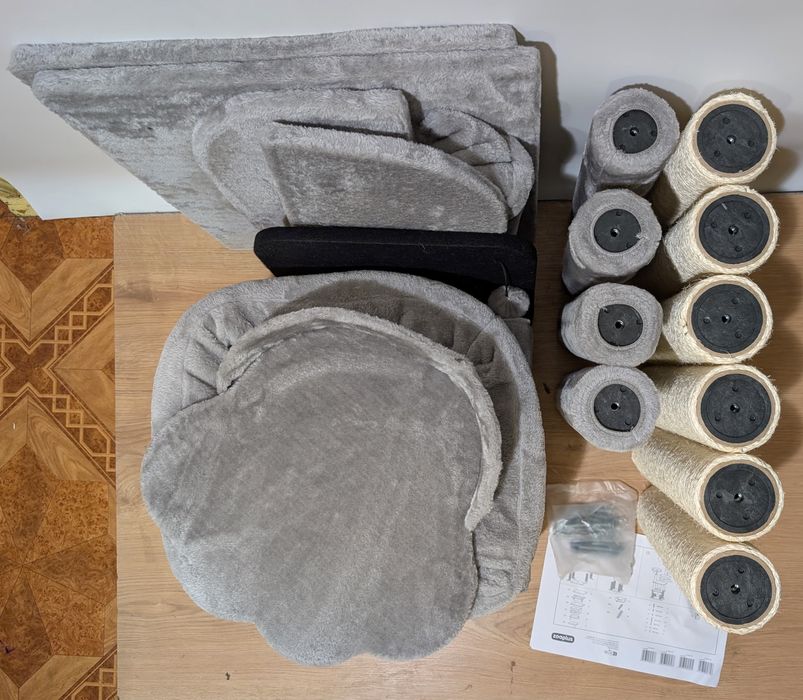 La Digue Iii Drapak Dla Kota Jasnoszary 49X49X163Cm - Uszkodzony DUŻY