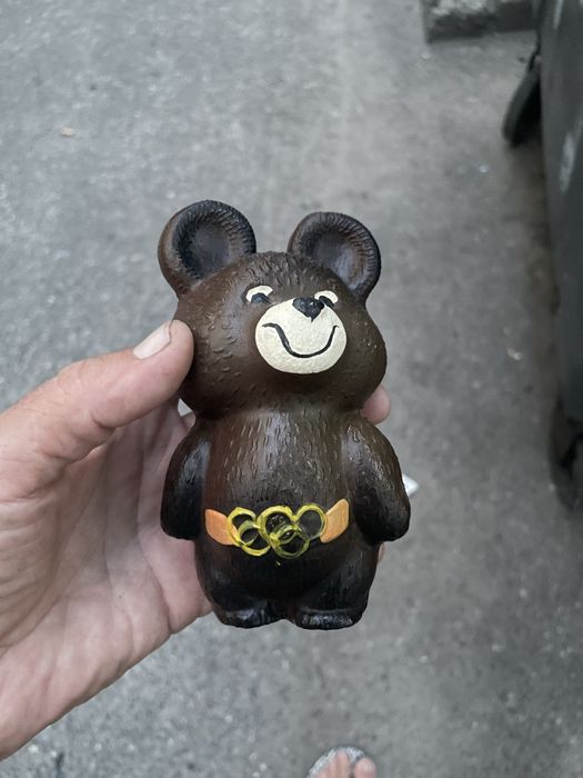 Резиновая олимпийский мишка, клоун Aradeanca 70е (СССР,Румыния)
