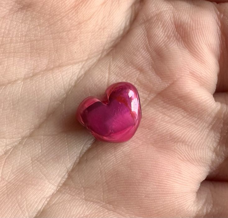 Conta Pandora coraçao rosa