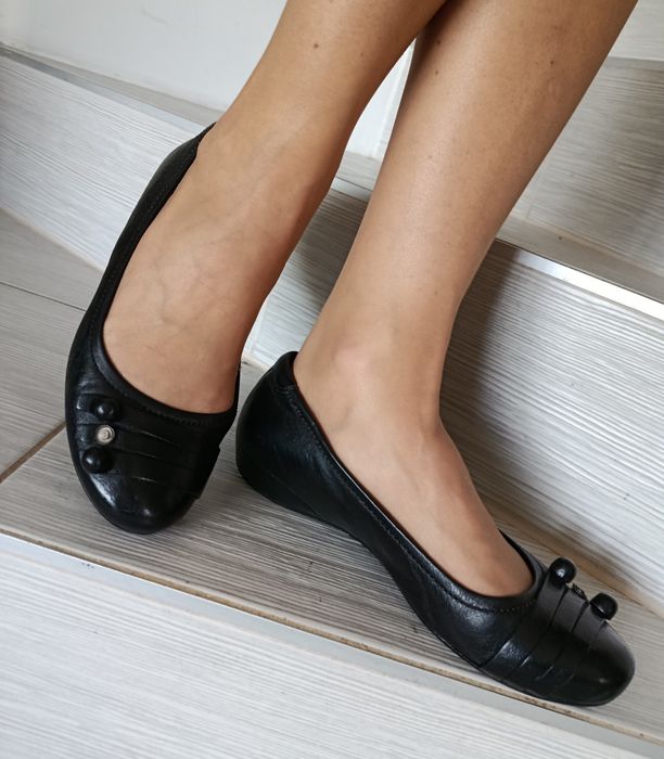 Buty damskie skórzane baleriny Ecco 38