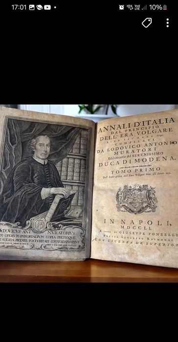 Wyjątkowy starodruk Lodovico Antonio Muratori członek loży masońskiej