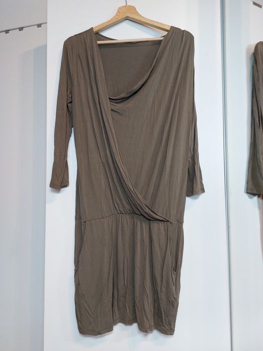 Brązowa sukienka Intimissimi 40/L cienka prosta sukienka modal L