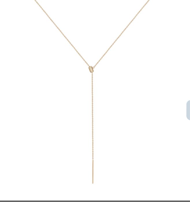 Кольє галстук з жовтого золота