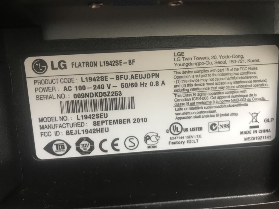 Продам монітор 19 дюймів samsung lg